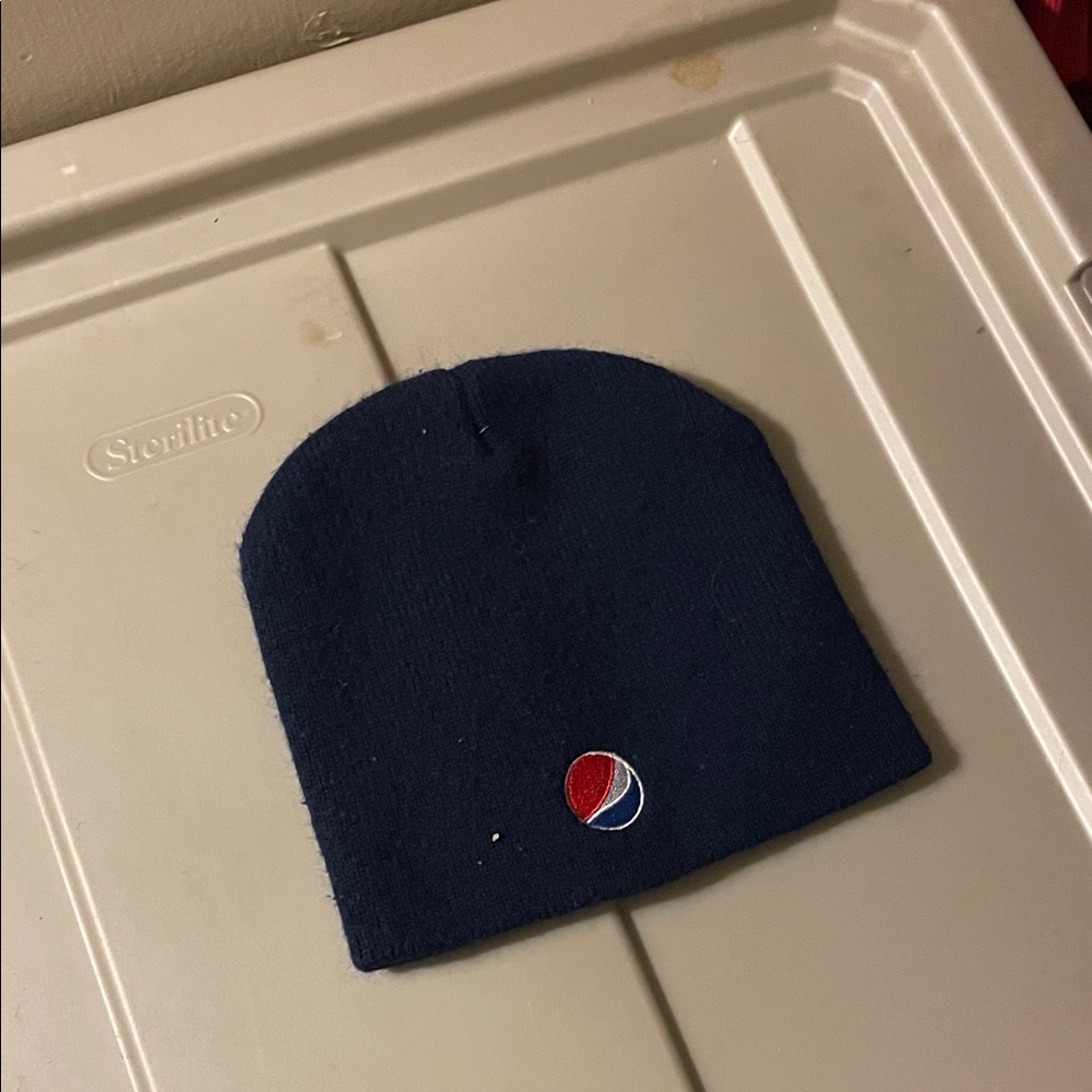 Navy Blue Kids Beanie with Logo